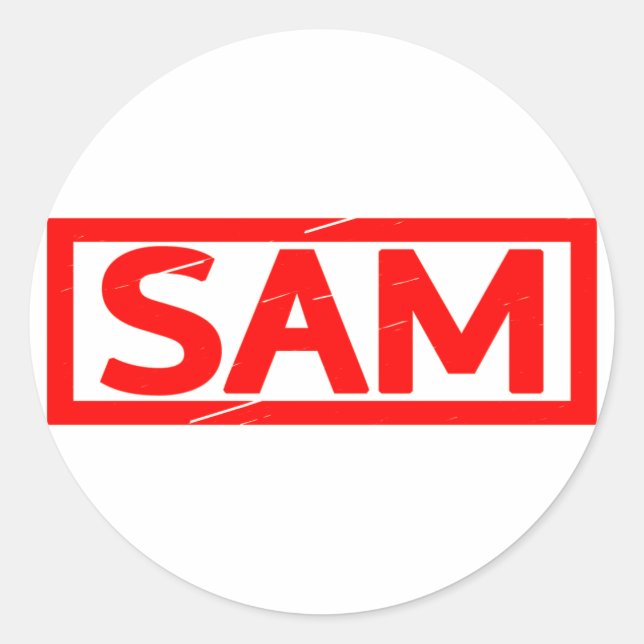 Sam Stamp Classic Round Sticker (Front)