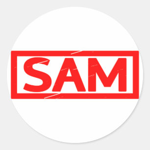 Sam Stamp Classic Round Sticker