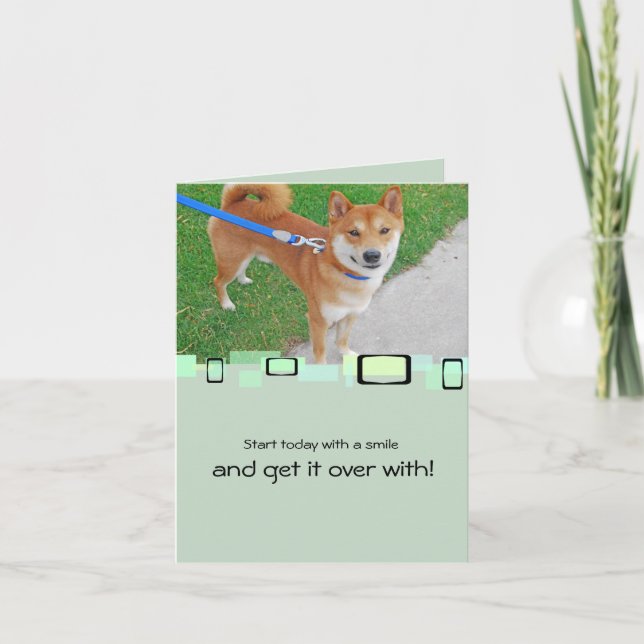 Sam The Smiling Shiba Inu Card (Front)