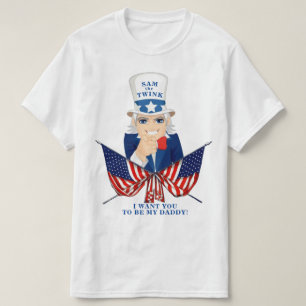 Sam the Twink USA Patriotic LGBT Gay Pride T-Shirt