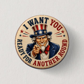 Sam uncle cap 1 inch round button