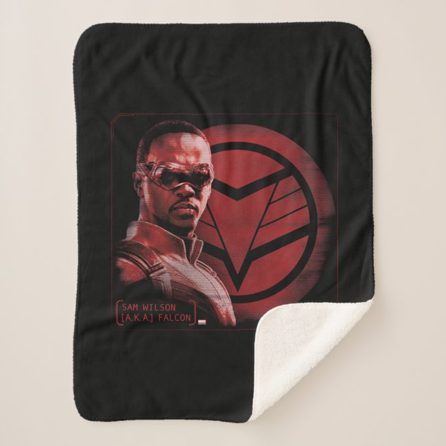 Sam Wilson A.K.A. The Falcon Sherpa Blanket (Front)
