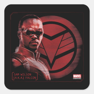Sam Wilson A.K.A. The Falcon Square Sticker