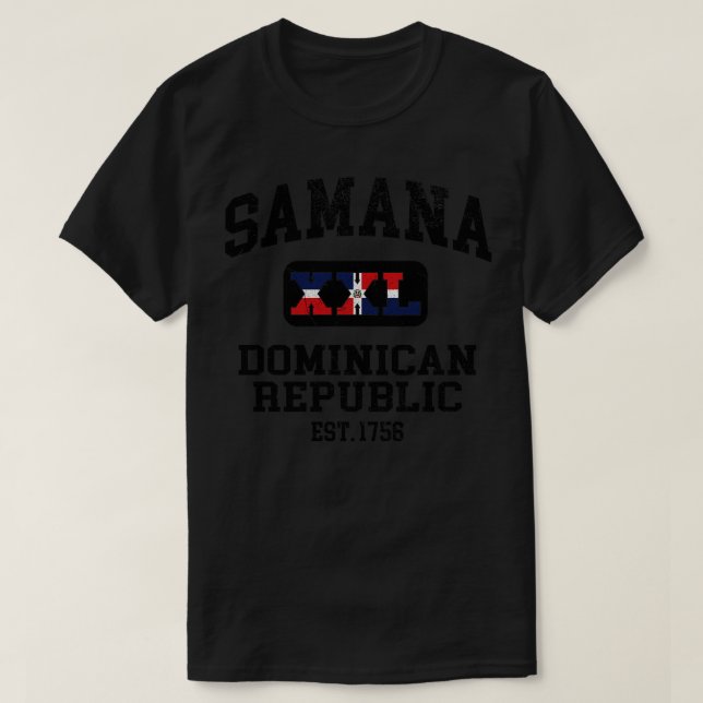 Samana Dominican Republic XXL Athletic design T-Shirt (Design Front)