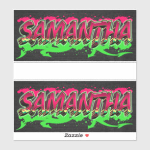 Samantha First Name Graffiti Sticker