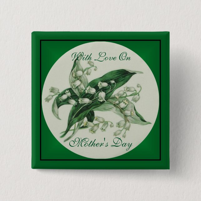 Samantha Lily 1 2 Inch Square Button (Front)