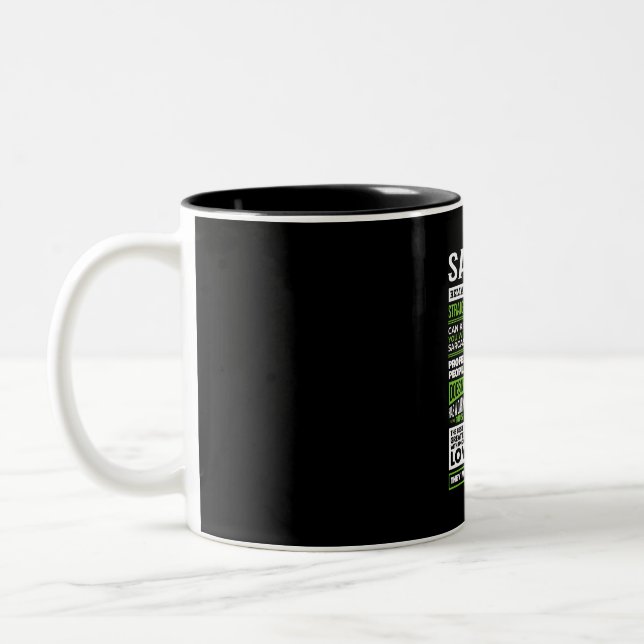 Samara Girl Name Definition Two-Tone Coffee Mug (Left)