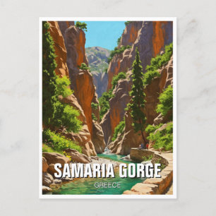 Samaria Gorge Crete Greece Travel Postcard