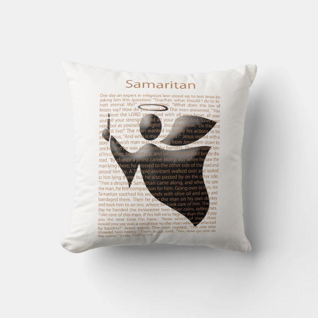 Samaritan Throw Pillow (Front)