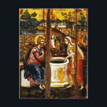 Samaritan Woman at the Well by Emmanuel Tzanes Postcard<br><div class="desc">Emmanuel Tzanes was a 17th century Greek Renaissance painter,  author,  clergyman and educator.  Please note:  Most of the icons are very old.  If the image is increased more than we have it,  the image might get distorted.  We do not print,  manufacture or mail any of the products.  Thank you!</div>