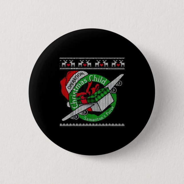Samaritan's Purse Operation Christmas Child Funny  2 Inch Round Button (Front)