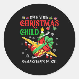 Samaritan's Purse Operation Christmas Child Funny Classic Round Sticker