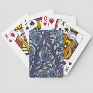Samarkand inspired Floral Pattern Art Nouveau Playing Cards