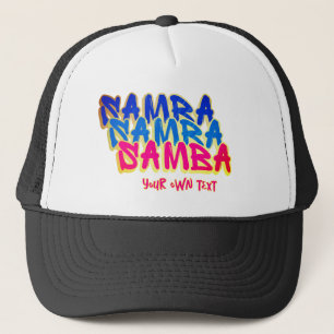 Samba brasileiro graffiti dance music outfit trucker hat