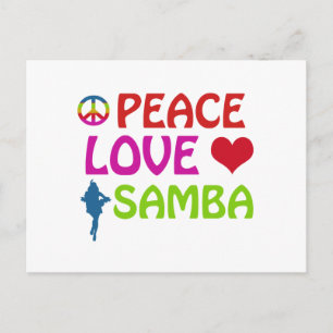 Samba dancing designs postcard
