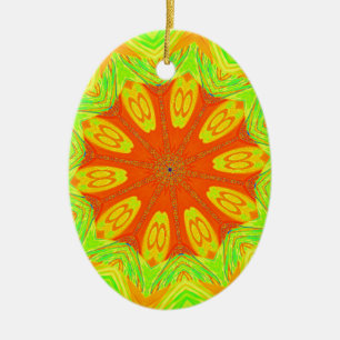 Samba Motif Art Print Ceramic Ornament