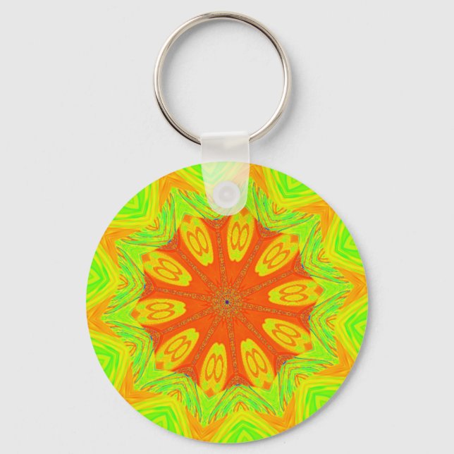 Samba Motif Art Print Keychain (Front)