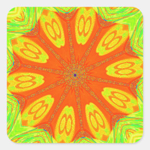 Samba Motif Art Print Square Sticker