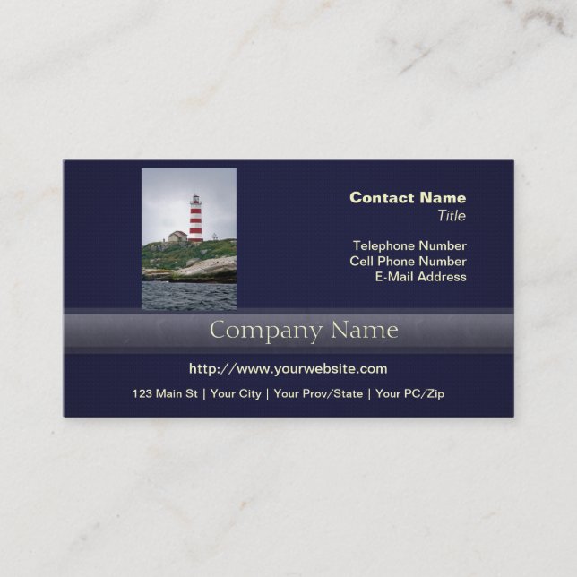 Sambro Island Lighthouse Business Card (Front)