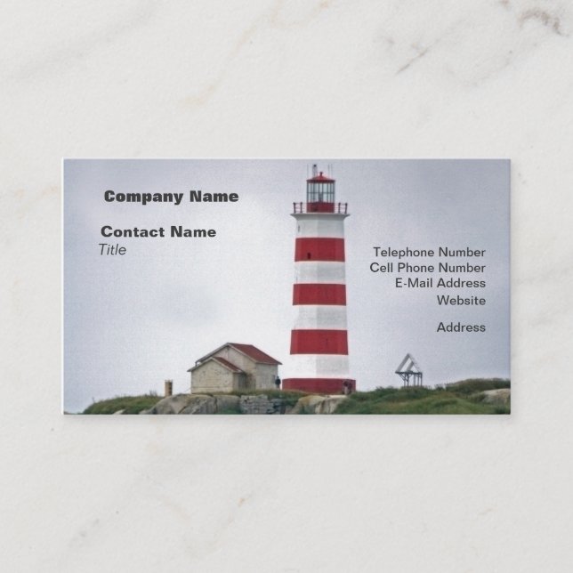 Sambro Island Lighthouse Business Card (Front)