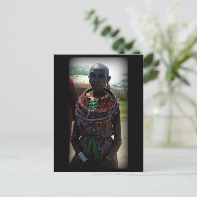 Samburu Elder Postcard (Standing Front)
