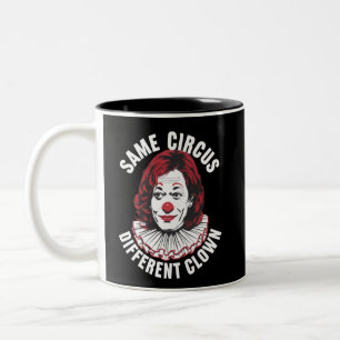 Same Circus Different Clown Anti Kamala 2024 Two-Tone Coffee Mug