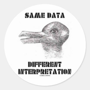 Same Data Different Interpretation (Duck Rabbit) Classic Round Sticker