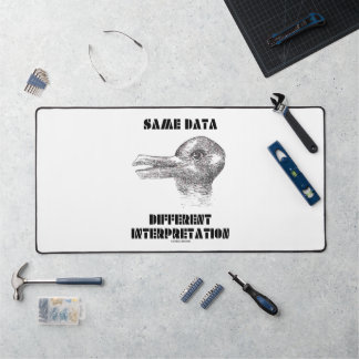 Same Data Different Interpretation Duck Rabbit Desk Mat