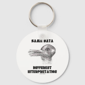 Same Data Different Interpretation (Duck Rabbit) Keychain