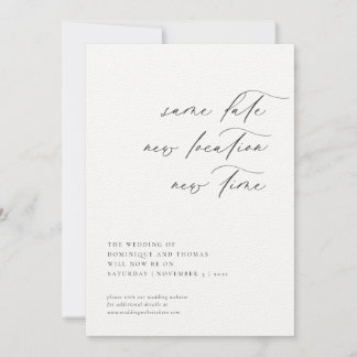 Same Date New Location New Time Change of Plans Invitation