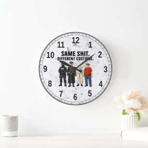 Same Different Costume Large Clock