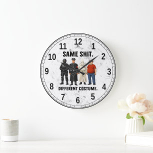 Same Different Costume Large Clock