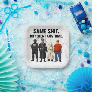 Same Different Costume Paper Plate