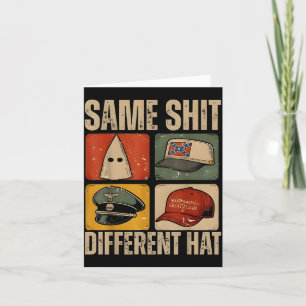 Same Different Hat Retro Vintage Funny Jokes Men W Card