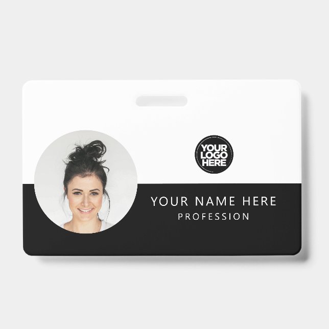 Same Front and Back | Employee Photo, Logo, Name Badge (Front)