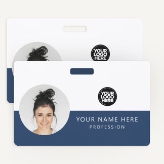 Same Front and Back | Employee Photo, Logo, Name Badge