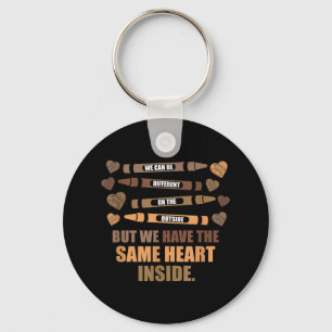 Same Heart Black History Month African American Keychain