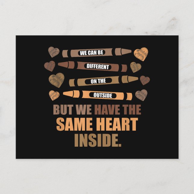 Same Heart Black History Month African American Postcard (Front)