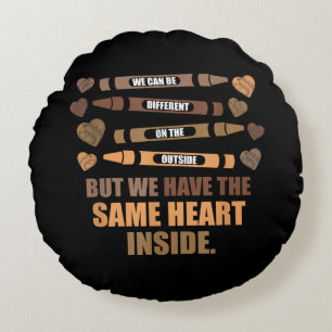 Same Heart Black History Month African American Round Pillow