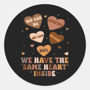 Same Heart Black History Month African American Wo Classic Round Sticker