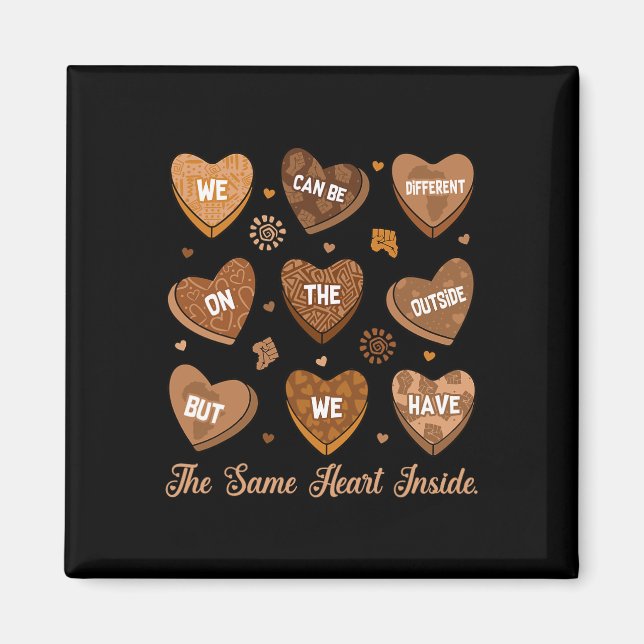 Same Heart Inside Black History Month African Afro Magnet (Front)