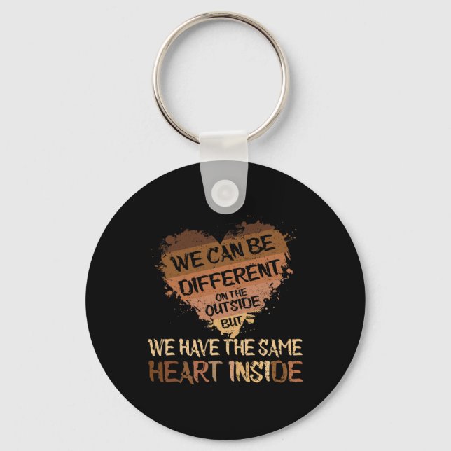 Same Heart Inside Juneteenth Black History Month B Keychain (Front)