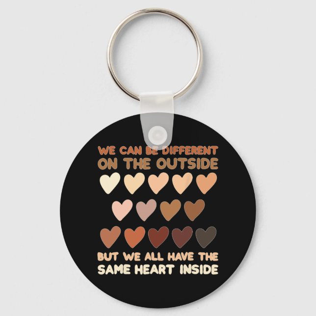 Same Heart Inside Juneteenth Black History Month W Keychain (Front)