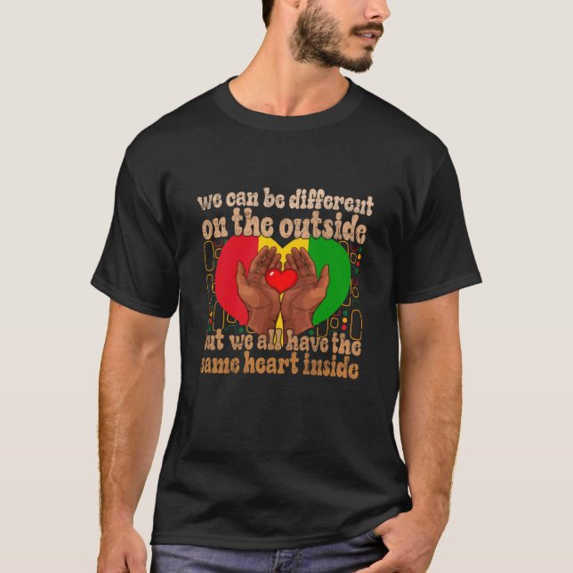 Same Heart On The Inside Black History Month BLM M T-Shirt (Front)