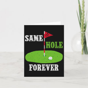 Same Hole Forever Groom Bachelor Party Funny Golf Card