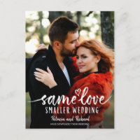 Same Love Cute Heart Downsize Wedding Photo 