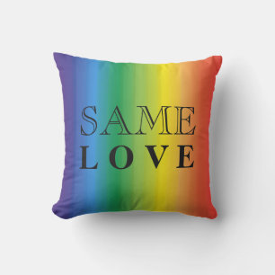 Same Love Ombre Rainbow Pride Summer Party Custom Outdoor Pillow