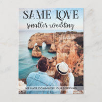 Same love smaller wedding downsized simple photo p