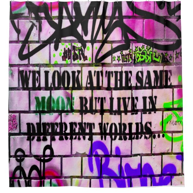 Same Moon Different Worlds Colourful Graffiti (Front)