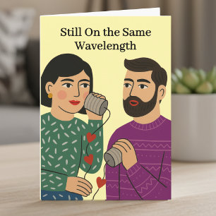 Same Wavelength 10th Wedding Anniversy Card